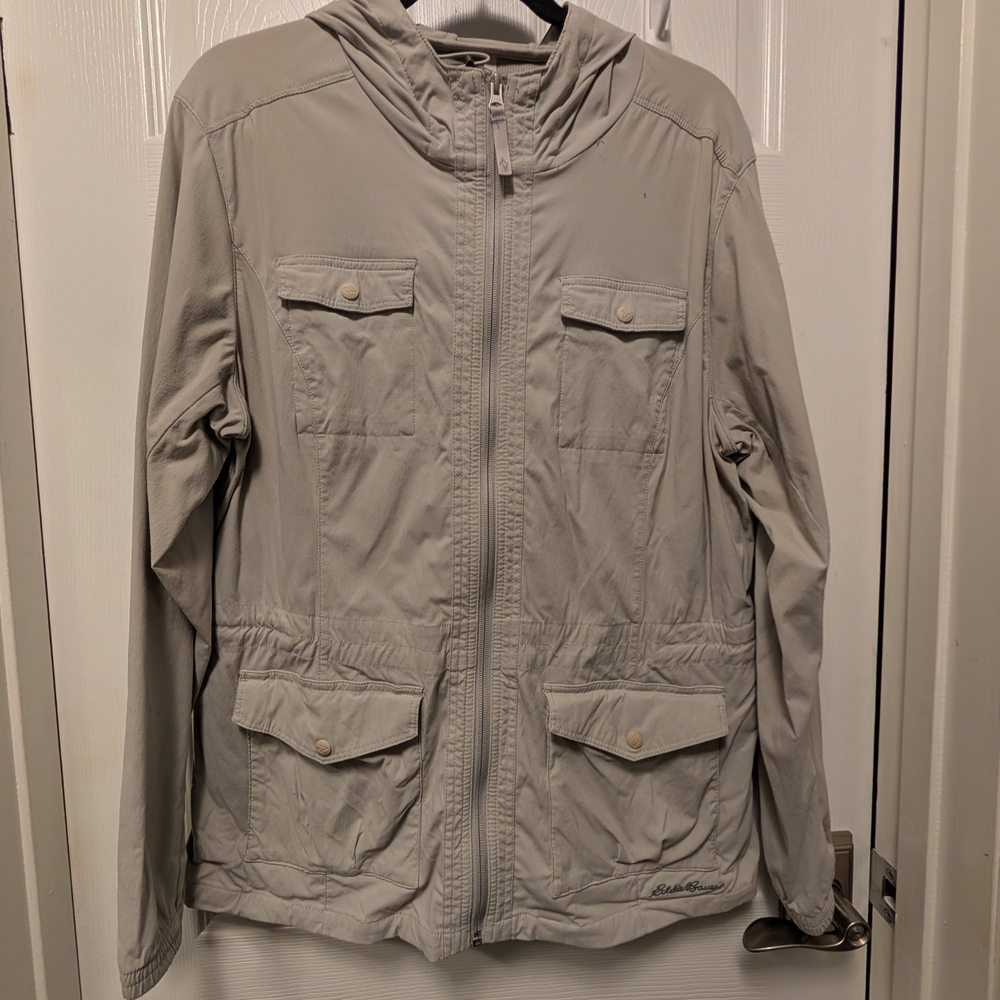 Eddie Bauer Women's Light Gray Utility Jacket